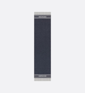 Dior Oblique Scarf • Navy Blue Cashmere