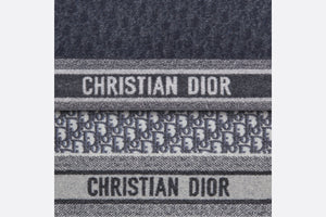 Dior Oblique Scarf • Navy Blue Cashmere