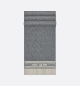 Dior Oblique Scarf • Gray Cashmere
