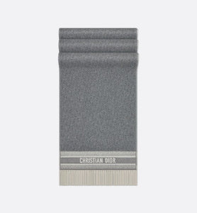 Dior Oblique Scarf • Gray Cashmere