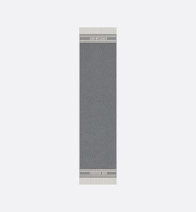 Dior Oblique Scarf • Gray Cashmere