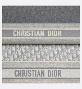 Dior Oblique Scarf • Gray Cashmere