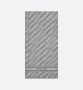 Dior Oblique Stole • Gray Silk Crepe