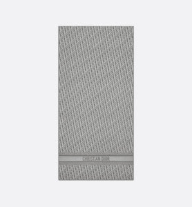 Dior Oblique Stole • Gray Silk Crepe