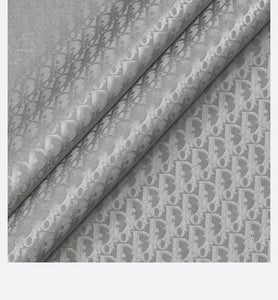 Dior Oblique Stole • Gray Silk Crepe