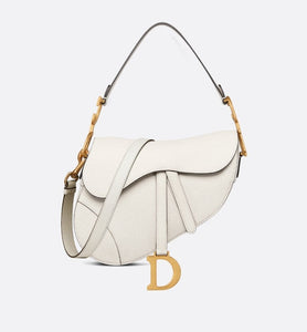 Saddle Bag with Strap • Latte Grained Calfskin