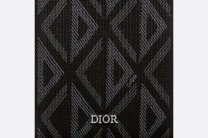 Vertical Wallet • Black CD Diamond Canvas