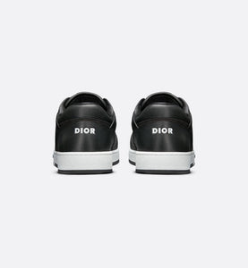 B27 Low-Top Sneaker • Black Smooth Calfskin and CD Diamond Canvas