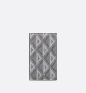 Long Bi-Fold Card Holder • Dior Gray CD Diamond Canvas