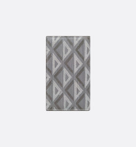 Long Bi-Fold Card Holder • Dior Gray CD Diamond Canvas