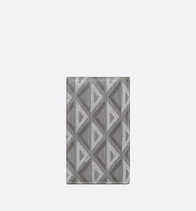 Long Bi-Fold Card Holder • Dior Gray CD Diamond Canvas