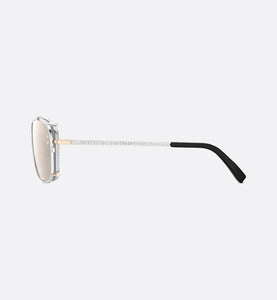 CD Diamond S4U • Gray and Beige Mirrored Square Sunglasses