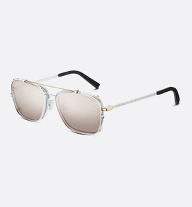 CD Diamond S4U • Gray and Beige Mirrored Square Sunglasses