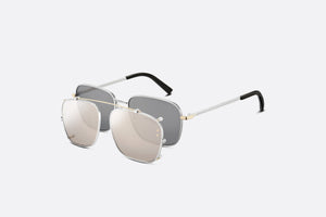 CD Diamond S4U • Gray and Beige Mirrored Square Sunglasses