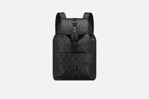 Dior Hit the Road Backpack • CD Diamond Canvas and Black Smooth Calfskin