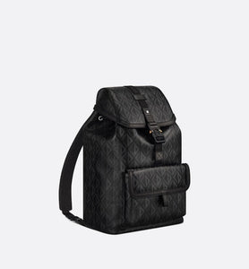 Dior Hit the Road Backpack • CD Diamond Canvas and Black Smooth Calfskin