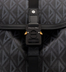 Dior Hit the Road Backpack • CD Diamond Canvas and Black Smooth Calfskin