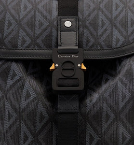 Dior Hit the Road Backpack • CD Diamond Canvas and Black Smooth Calfskin