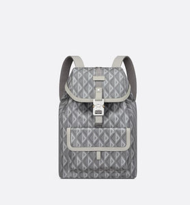 Dior Hit the Road Backpack • Dior Gray CD Diamond Canvas and Smooth Calfskin
