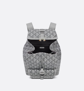 Dior Hit the Road Backpack • Dior Gray CD Diamond Canvas and Smooth Calfskin