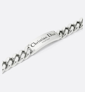 Christian Dior Couture Chain Link Bracelet • Silver-Finish Brass