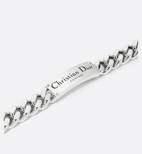 Christian Dior Couture Chain Link Bracelet • Silver-Finish Brass
