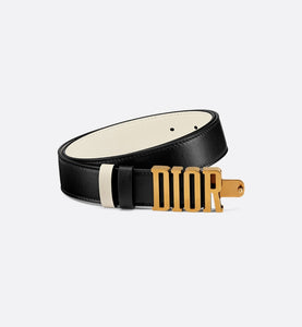D-Fence Reversible Belt • Black and Latte Smooth Calfskin, 30 MM