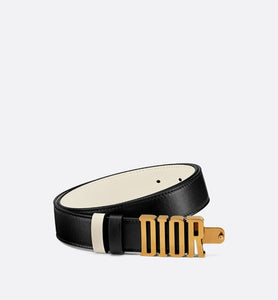 D-Fence Reversible Belt • Black and Latte Smooth Calfskin, 30 MM