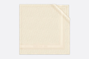 D-Oblique Shawl • White Wool, Silk and Cashmere