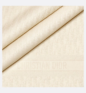 D-Oblique Shawl • White Wool, Silk and Cashmere
