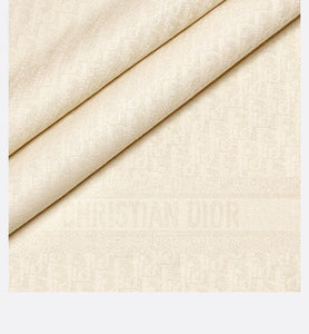 D-Oblique Shawl • White Wool, Silk and Cashmere