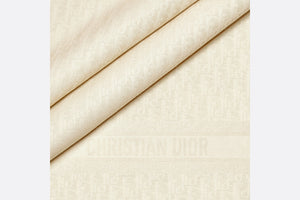 D-Oblique Shawl • White Wool, Silk and Cashmere