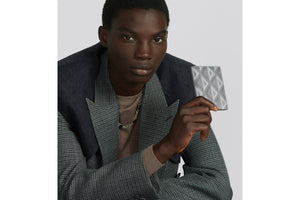 Vertical Wallet • Dior Gray CD Diamond Canvas