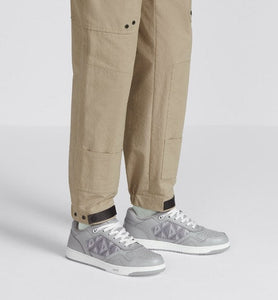 B27 Low-Top Sneaker • Dior Gray Smooth Calfskin and CD Diamond Canvas