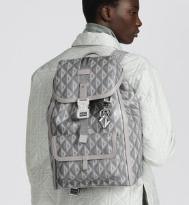 Dior Hit the Road Backpack • Dior Gray CD Diamond Canvas and Smooth Calfskin