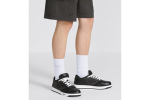 B27 Low-Top Sneaker • Black Smooth Calfskin and CD Diamond Canvas