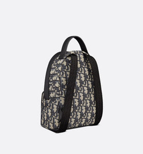 Kid's Mini Rider Backpack • Beige and Blue Dior Oblique Jacquard