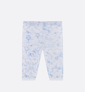 Newborn Gift Set • Ivory Cotton Jersey Printed with Sky Blue Toile de Jouy