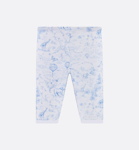Newborn Gift Set • Ivory Cotton Jersey Printed with Sky Blue Toile de Jouy