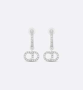 Clair D Lune Earrings • Silver-Finish Metal and Silver-Tone Crystals