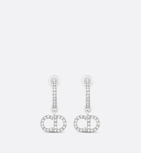 Clair D Lune Earrings • Silver-Finish Metal and Silver-Tone Crystals
