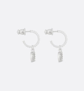 Clair D Lune Earrings • Silver-Finish Metal and Silver-Tone Crystals