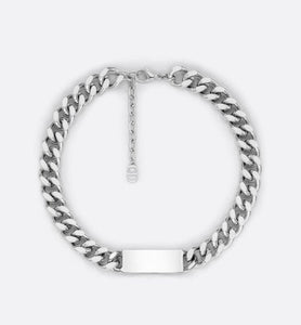 Christian Dior Couture Chain Link Necklace • Silver-Finish Brass