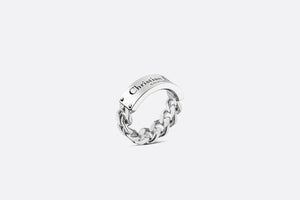 Christian Dior Couture Chain Link Ring • Silver-Finish Brass