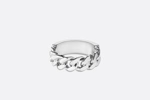 Christian Dior Couture Chain Link Ring • Silver-Finish Brass