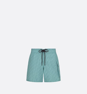Dior Oblique Swim Shorts • Sea Green Technical Fabric