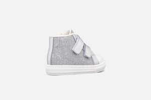 B23 Baby High-Top Sneaker • Silver-Tone Dior Oblique Technical Fabric