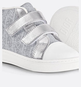 B23 Baby High-Top Sneaker • Silver-Tone Dior Oblique Technical Fabric
