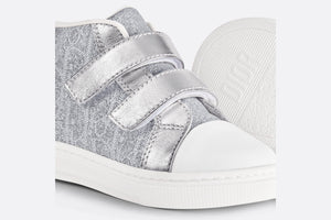 B23 Baby High-Top Sneaker • Silver-Tone Dior Oblique Technical Fabric