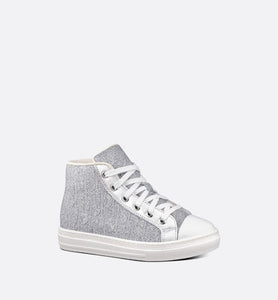 B23 Kid's High-Top Sneaker • Silver-Tone Dior Oblique Technical Fabric